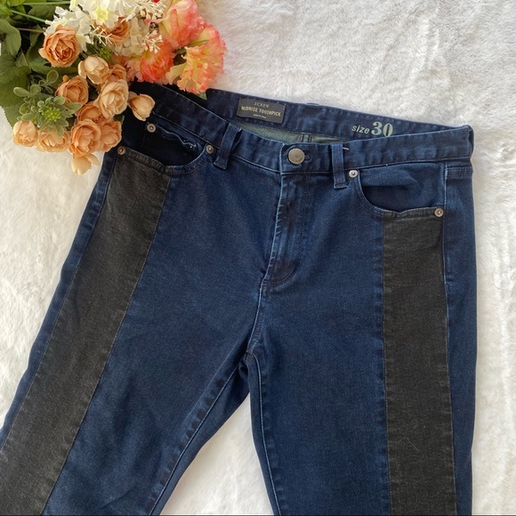J. Crew Denim - J. Crew Denim Color Block Black Blue Skinny Jeans